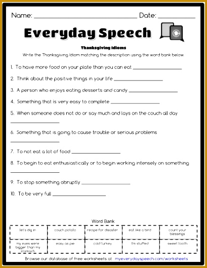 Thanksgiving Idioms 529409