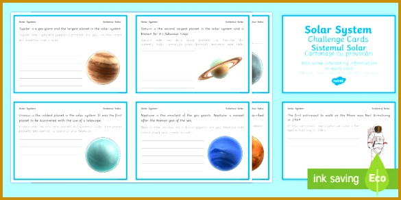 Finish the Solar System Fact Cards English Romanian Finish the Solar System Fact Cards 292585