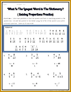 Riddle Solving Proportions Worksheet Solving Proportions Practice Riddle Worksheet by Secondary Math Shop 325251