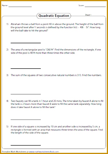 Solve these quadratic equation worksheets using zero product property factorization pleting the square and quadratic formula 532376