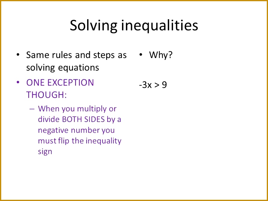 5 Solving inequalities 892669