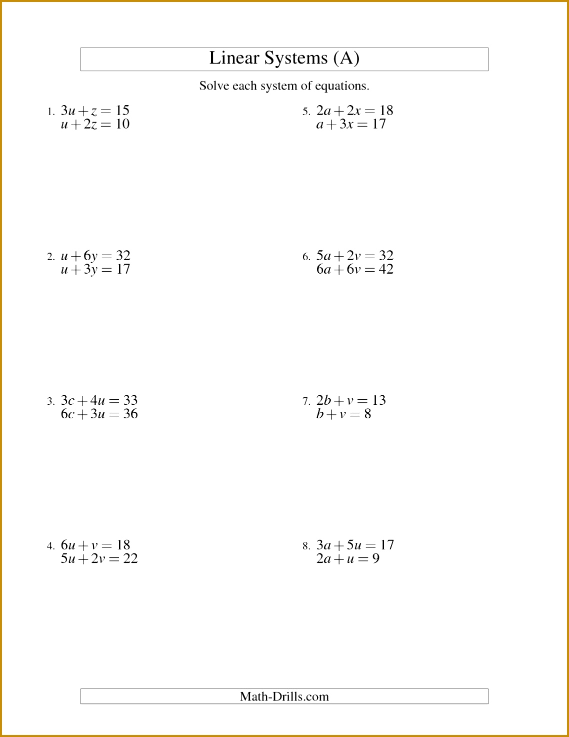 System Equations Quiz Tessshlo 11381473