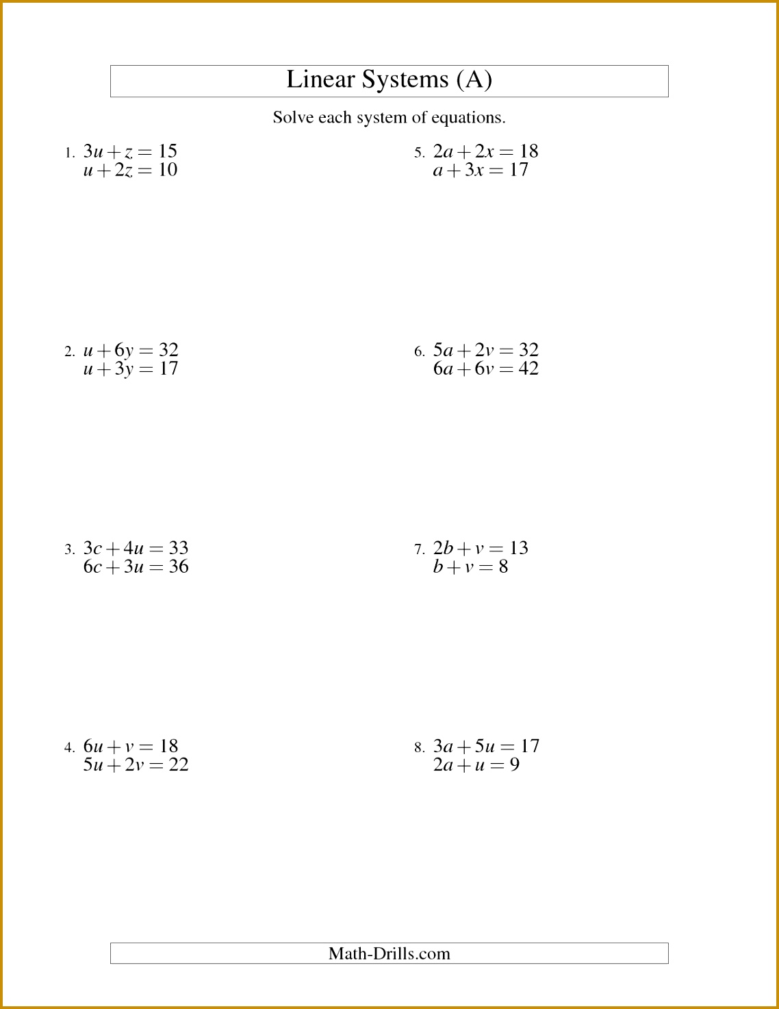 System Equations Quiz Tessshlo 11381473