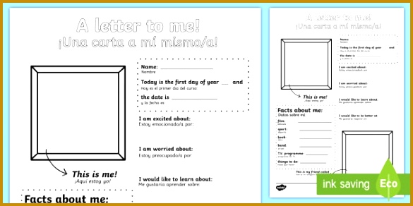 A Letter To Myself Worksheet Activity Sheet English Spanish A Letter To Myself 292585