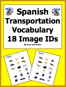 Spanish Transportation Vocabulary 18 IDs El Transporte 288219