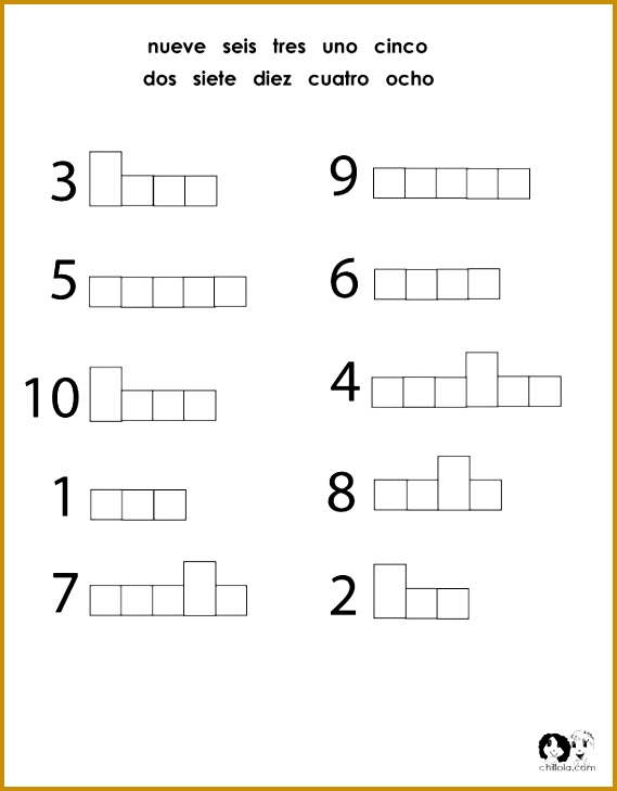 Number Worksheet Spanish 729569