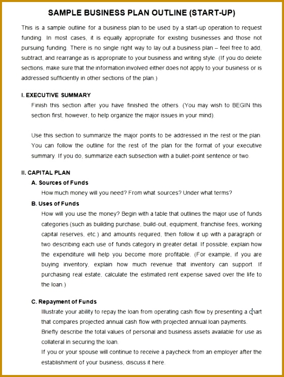 startup business plan template 744561