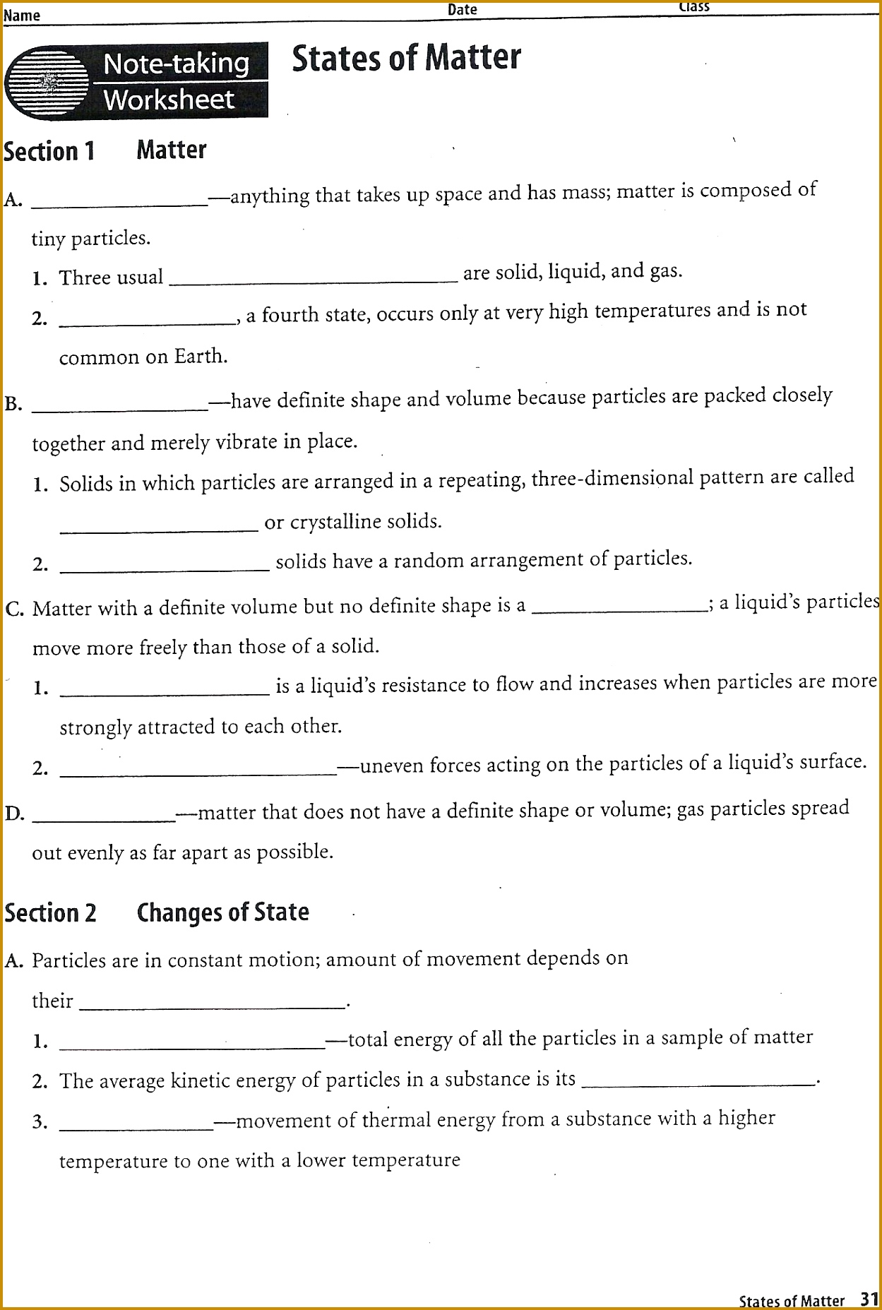 Three States Matter Worksheets Chemistry Worksheet Pdf 18551249