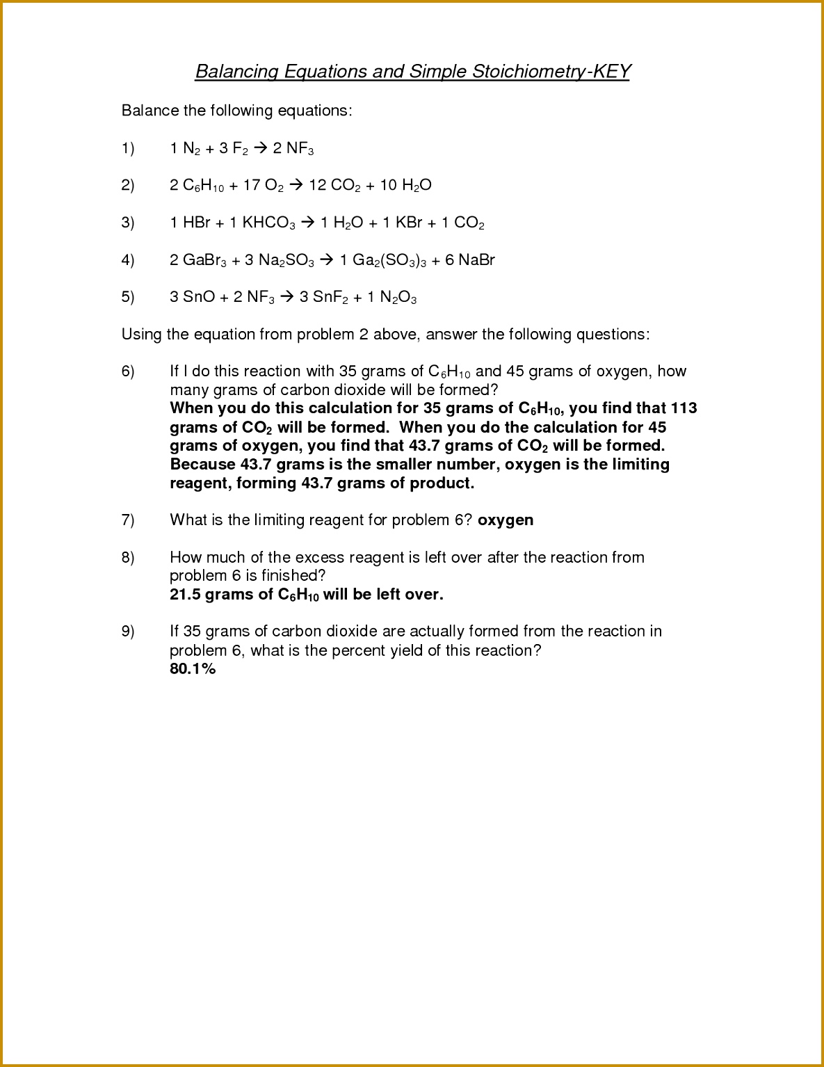 Stoichiometry Practice Worksheet With Answers Checks Worksheet 15341185