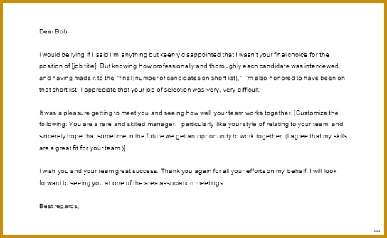 51 Thank you letter recruiters capable Thank You Letter Recruiters Fitted Impression Recruiter After Rejection Example 334544