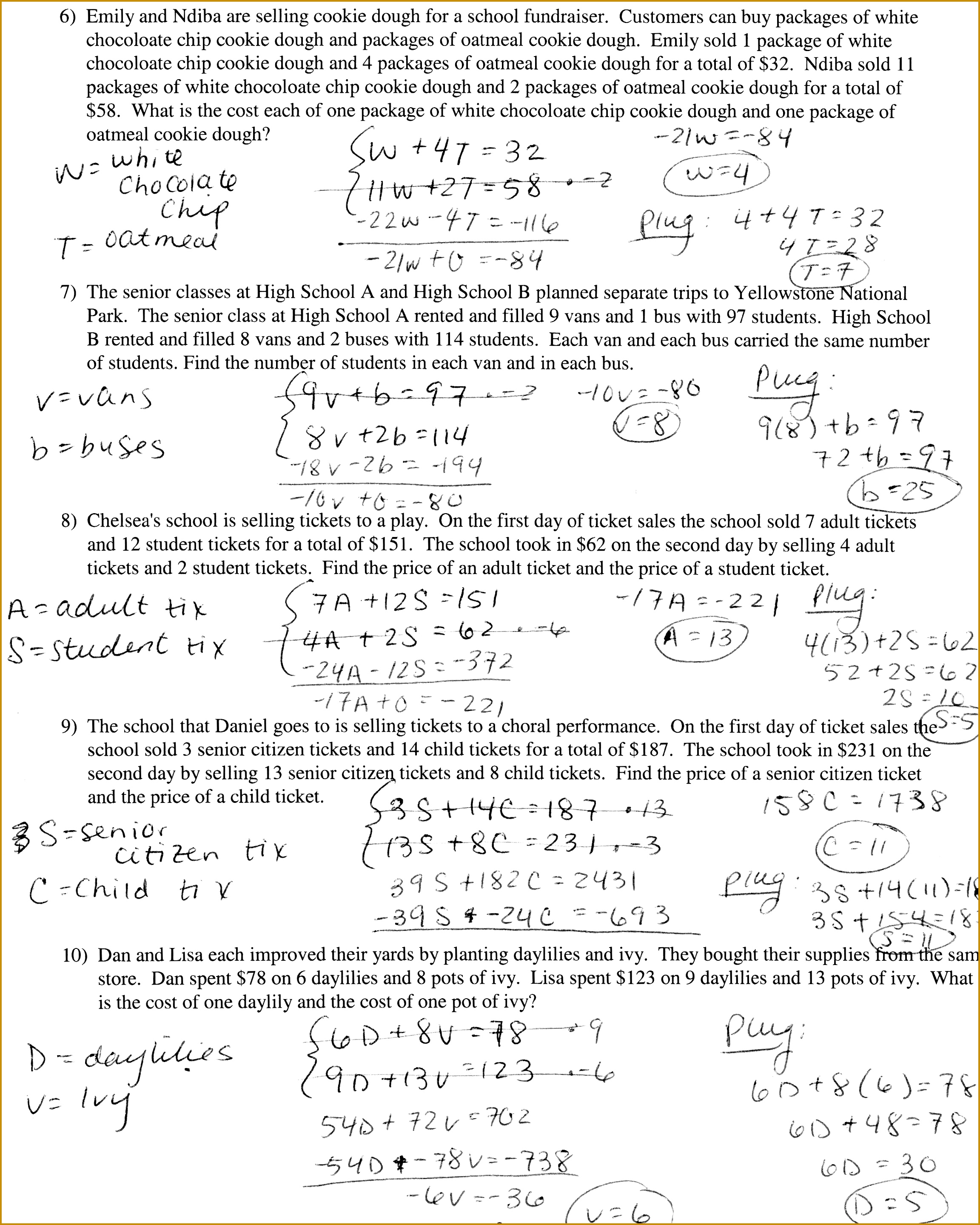 Algebra 1 Word Problems Worksheet With Answers Worksheets for all Download and Worksheets 23042879