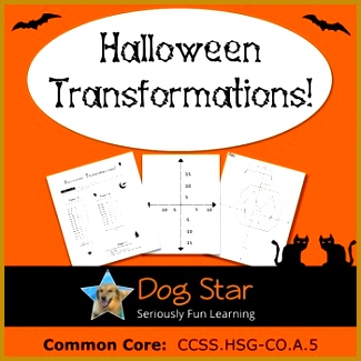 Halloween Transformations HS Geometry Activity – Aligned to mon Core 325325