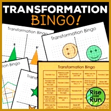 Practice translations reflections rotations and dilations with a fun game Included are 219219