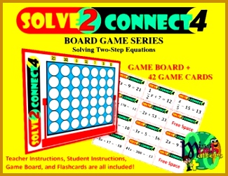 2 Connect 4 Solving Two Step Equations Game 251325