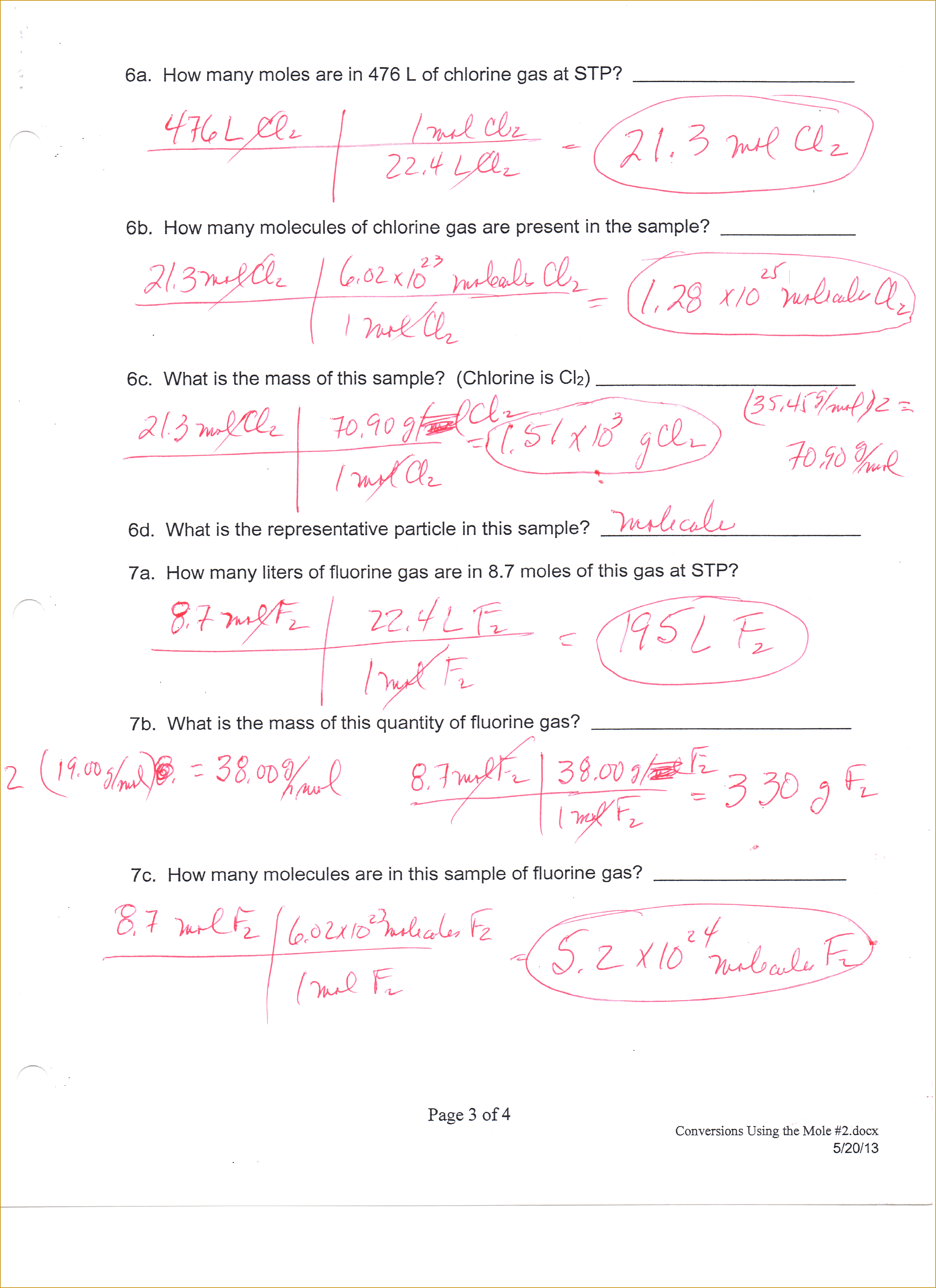 Conversions Using the Mole 2 pg 3 78345691