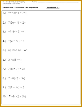 Algebra Worksheets 367283