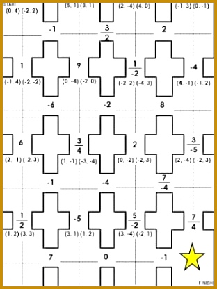The Math Magazine Graphing Points Rise Over Run Slope Rate of Change Maze Worksheet 416312