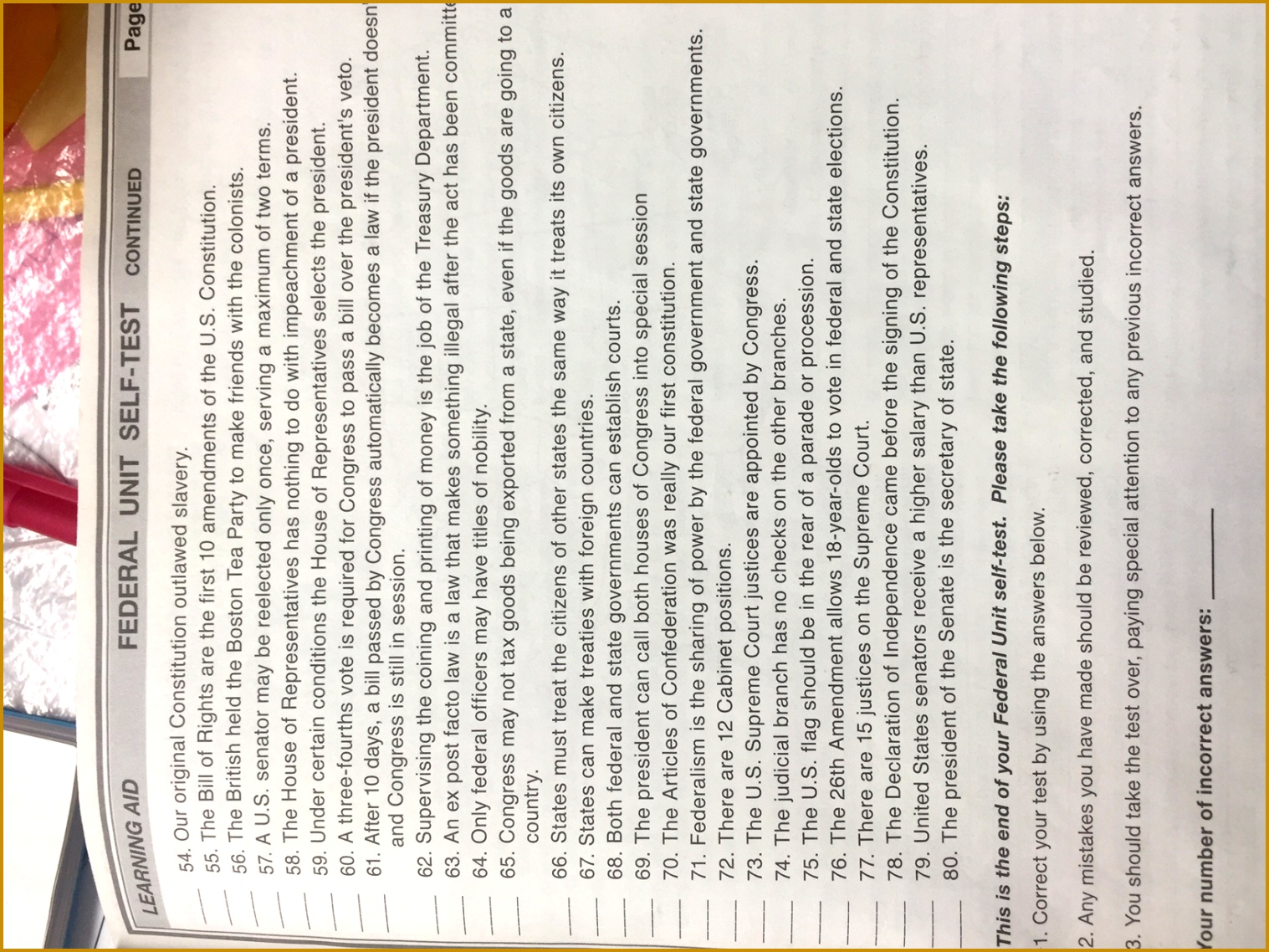 US Constitution Test review Document 5 11381517