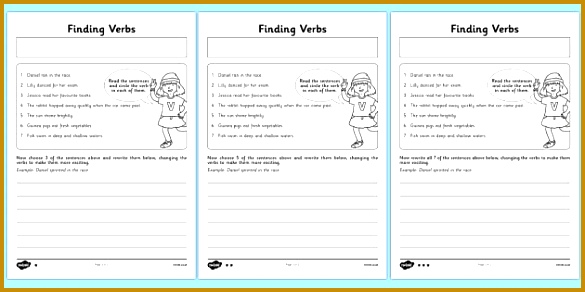 Finding Verbs Worksheet Activity Sheet finding verbs activity sheet worksheet 292585