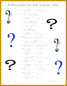 Lane s SLP Materials Grammar Questions with Irregular Verbs Worksheet 297229