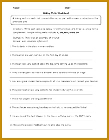 Circling Linking Verbs Worksheet 283219