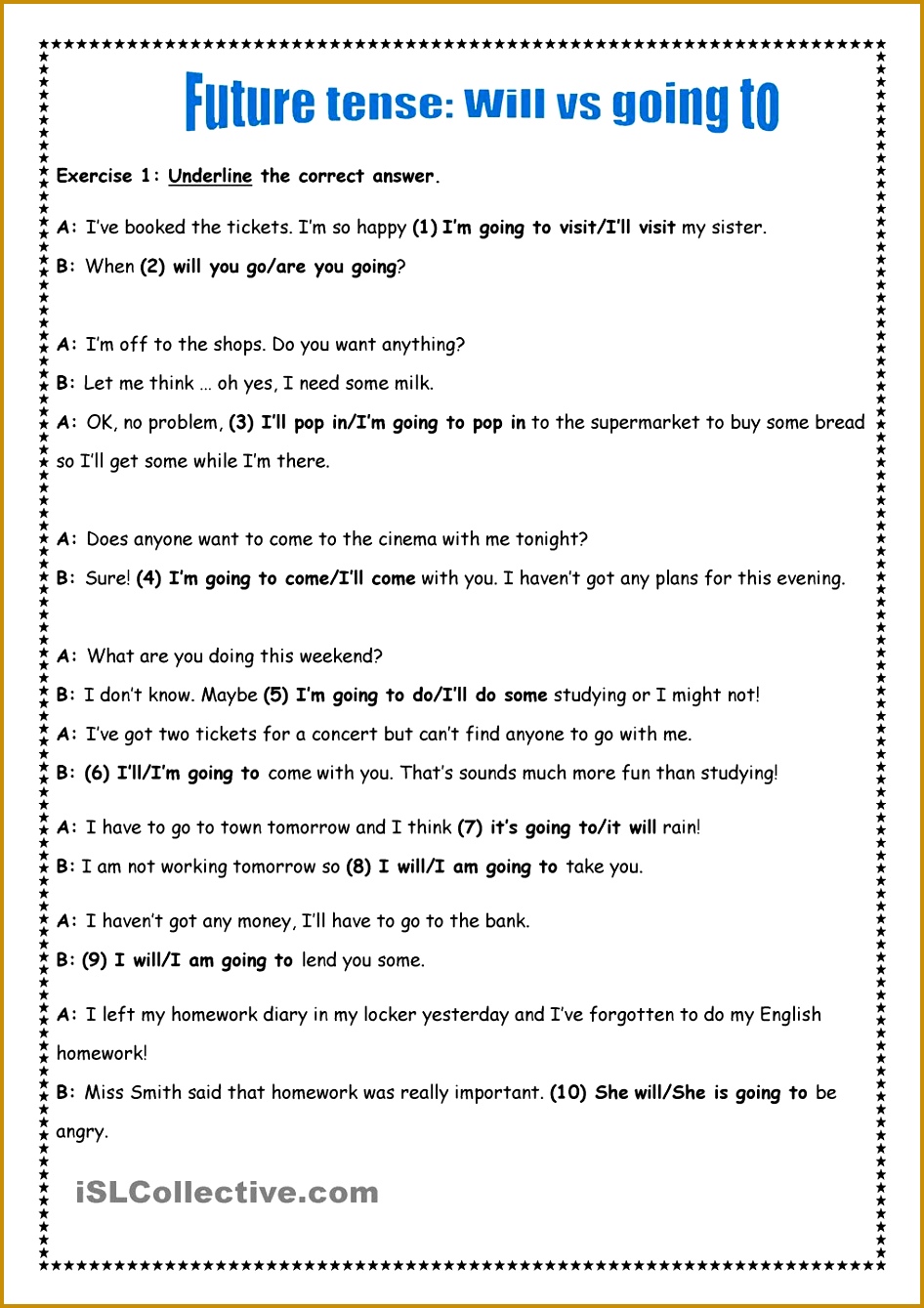 Future tense Will vs going to inc worksheet Free ESL printable worksheets made by teachers 9461339