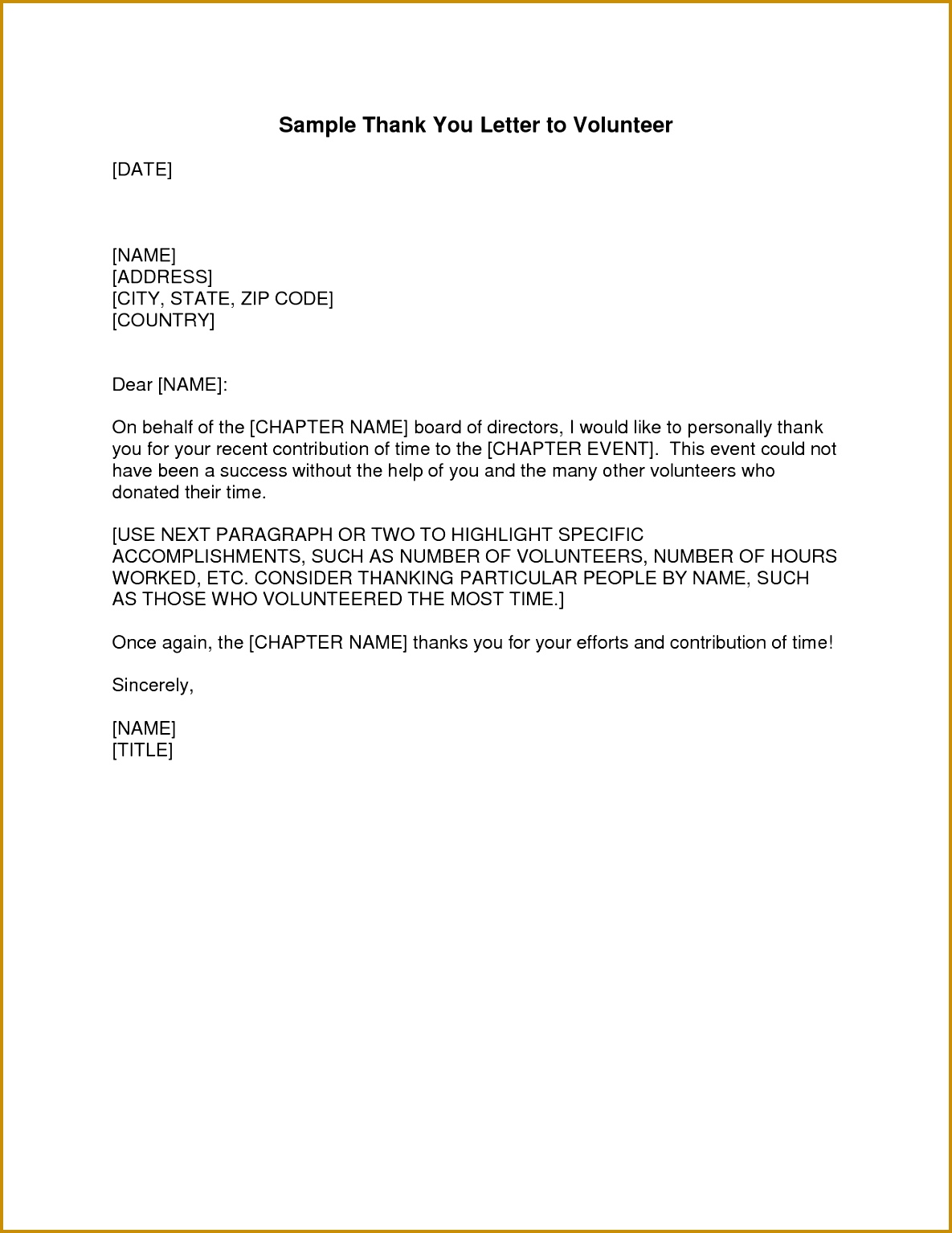 Volunteer Appreciation Letter Sample Fotolip Rich Image And 15341185