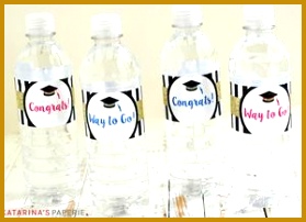 9 Sets of Free Printable Water Bottle Labels shhaw Graduation Water Bottle Labels from Katarina s Paperie 202279