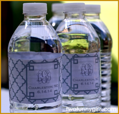 Personalized Water Bottle Wrap Stickers Anchor gggea personalized water bottle labels for wedding favors 465446