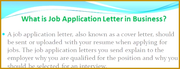 What is Job Application Letter Meaning of job application letter Definition of job application letter Types of Job Applications Letters Job application 227590