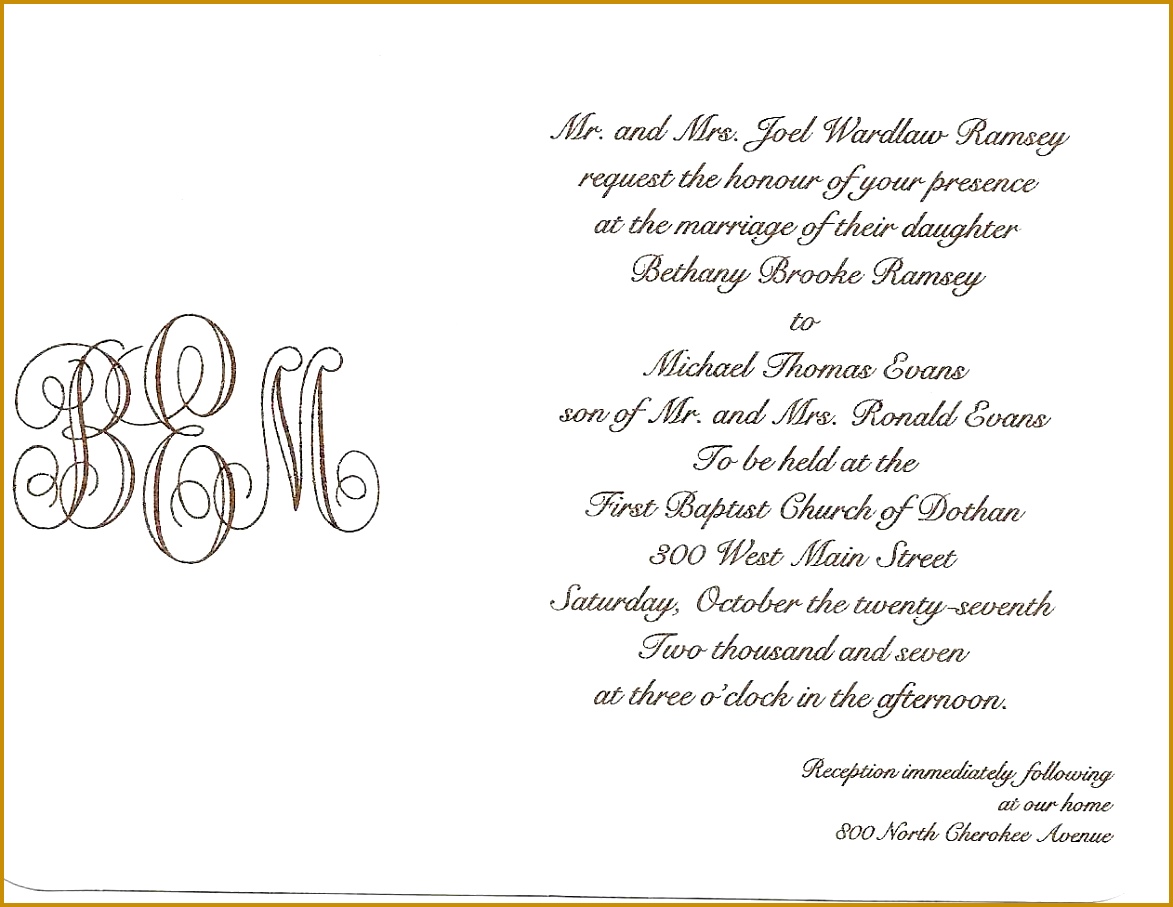 Wedding Invitation Letter 5 Career City White Paper With Black Fonts Simple Shape Formal Words Wedding Invitations Letters 9071173