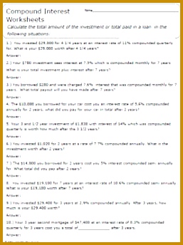 pound Interest Worksheet 4 344257