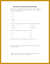 2 pages Elements and Bonding Worksheet 167216