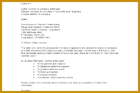 Work Experience Verification Sample Letter Template 186279