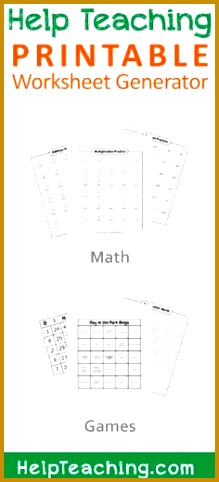 Free Printable Math Worksheet Addition Subtraction Multiplication and Game Bingo Cards 482219