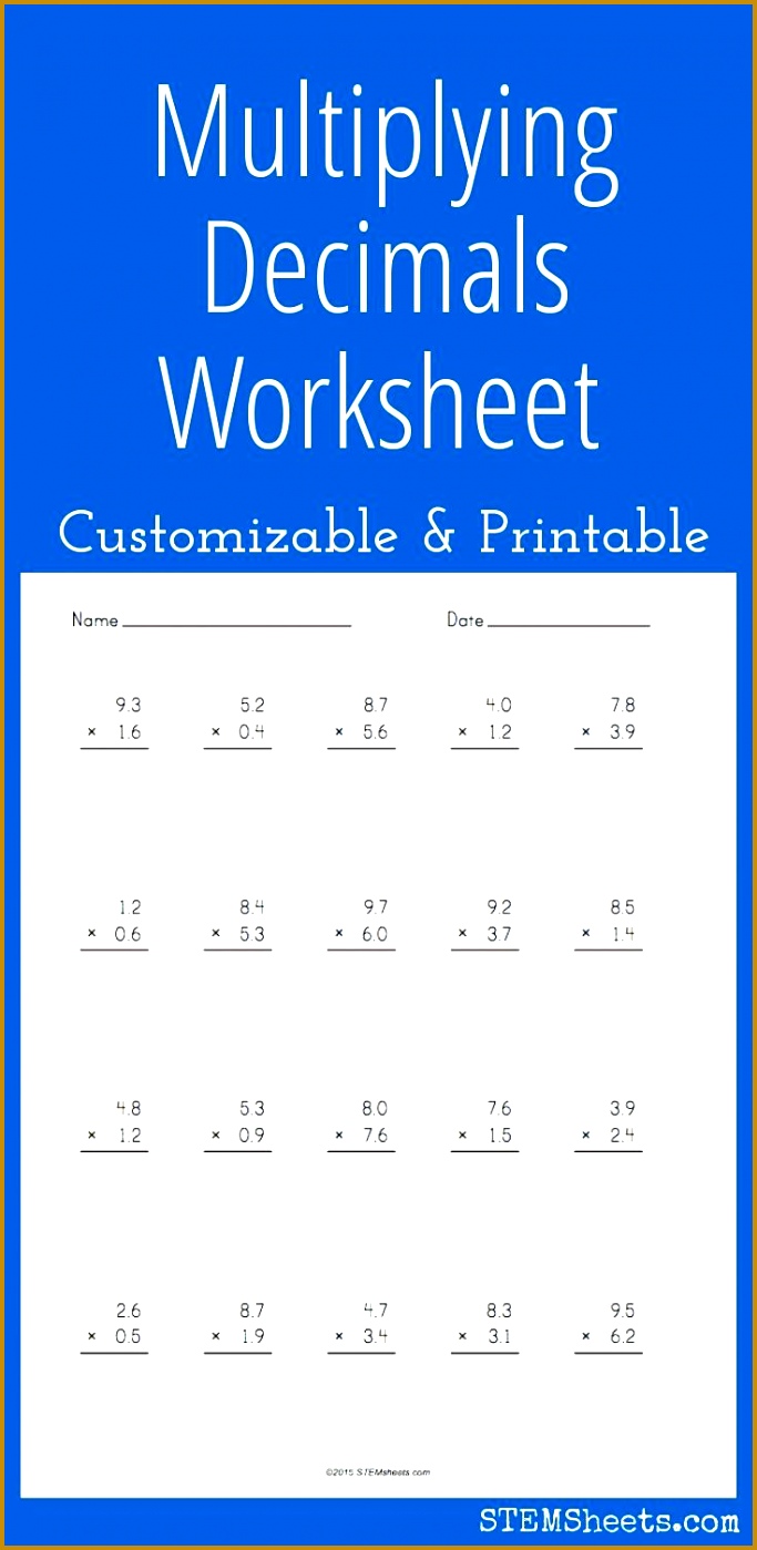 The subtracting decimals worksheet generator quickly creates horizontal and vertical format decimal subtraction worksheets Up to 30 problems on each PDF 1399683