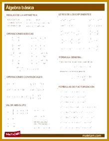 Formulario algebra basica 284219