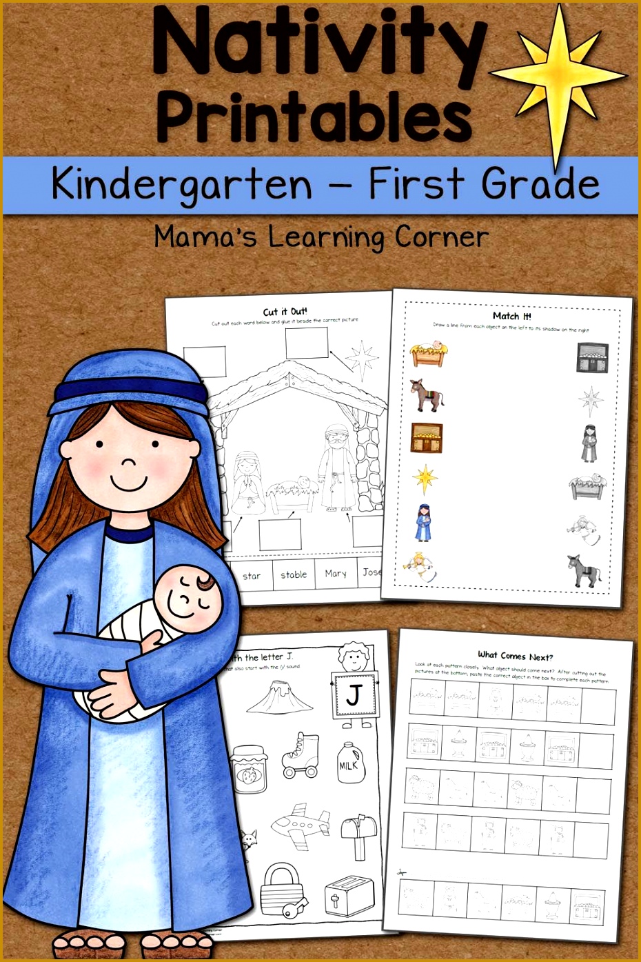 Nativity Worksheet Packet for Kindergarten and First Grade 1395930