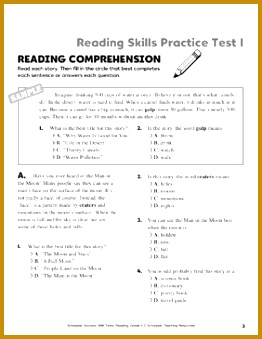 Reading Skills Practice Test 1 Grade 3 339262