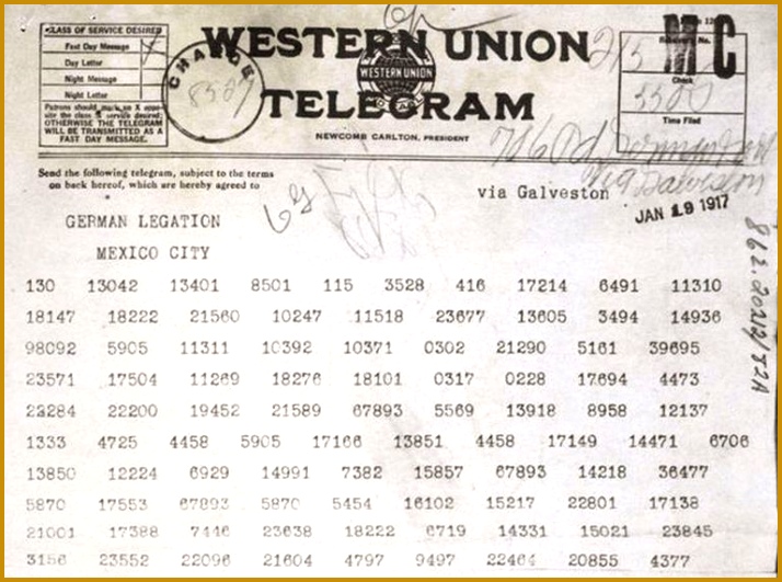 Text of the Zimmermann Telegram 531714