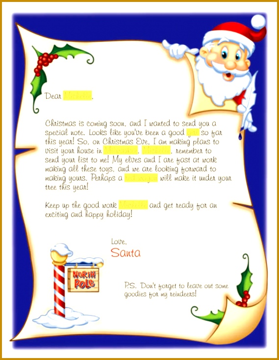 Letters From Santa Claus In Searching For A Letter For Kids For 736569