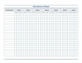 Printable Attendance Sheets Template