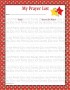 Prayer List Template