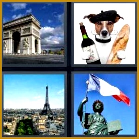 4 Pics 1 Word Answer 6 letters for Arc de Triomphe at end of road 279279