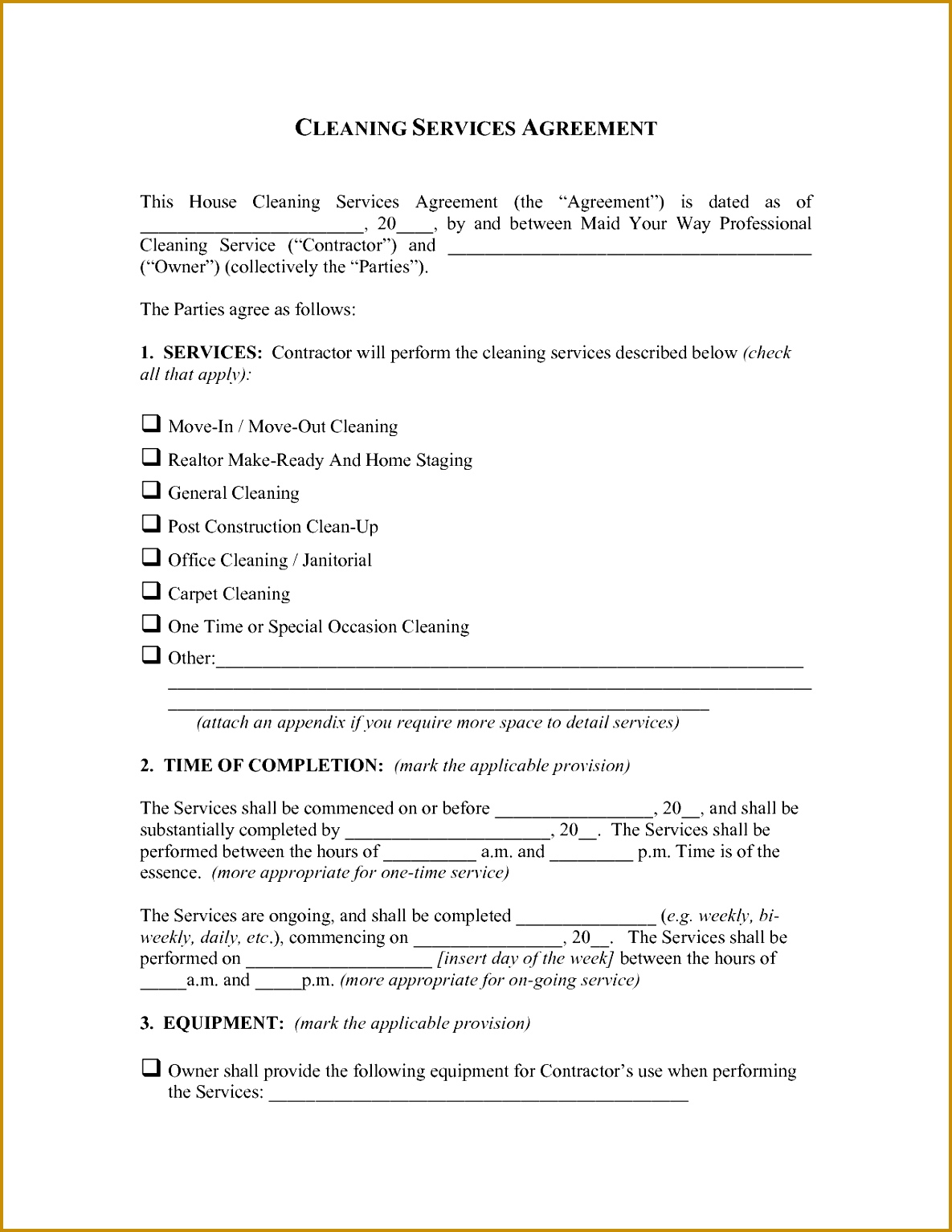 Managed Services Contract Sample Fresh Janitorial Services Request for Proposal Template Proposals 15341185