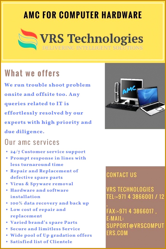 Annual Maintenance Contracts Dubai IT AMC AMC Dubai vrs puters 1026684