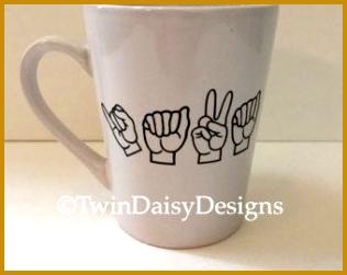 11 best Sign Language Mug images on Pinterest syscw Items similar to 8 Letter Name in Sign Language Sculptures Any Eight Letter Word in ASL Name Art Decor Graduation Gift Unique Gift for ASL Major on 251316