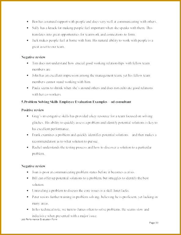 employee self evaluation form template best of consultant performance appraisal work examples review beauti 768593