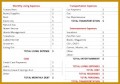 4 Family Budget Spreadsheet