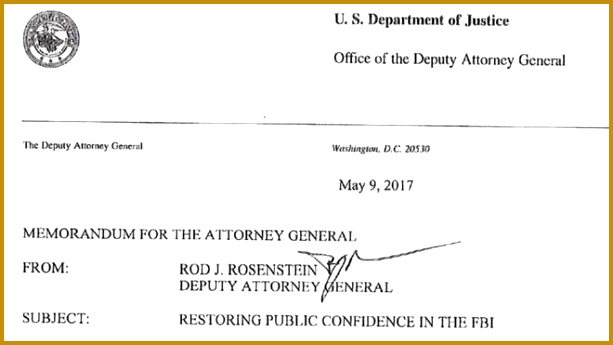 Image caption Deputy attorney general Rod Rosenstein penned the memo re mending ey s dismissal 345613